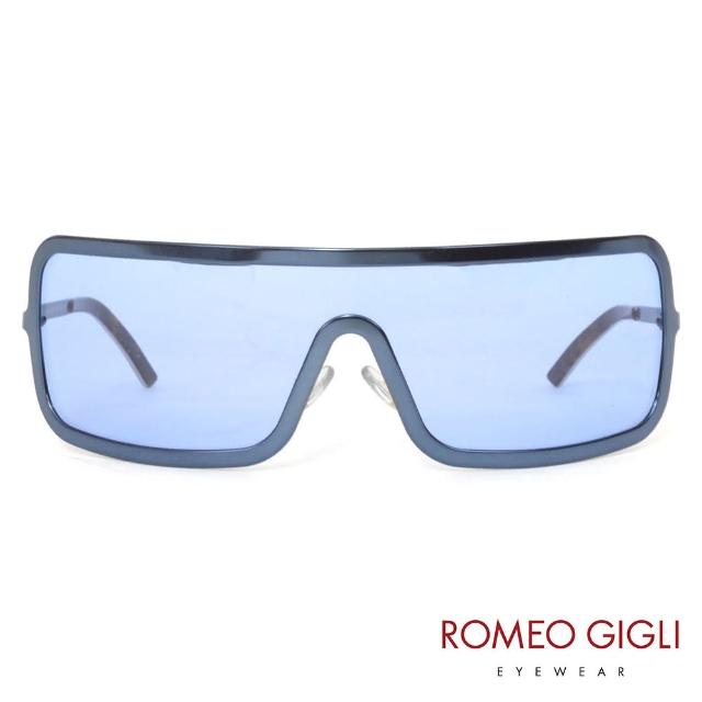 【Romeo Gigli】義大利一片式前衛款太陽眼鏡(藍-RG512-01)