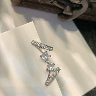【HaNA 梨花】韓國精緻鑽石分叉極簡耳環