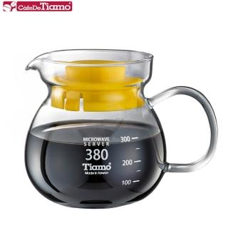 【Tiamo】玻璃壺玻璃把手380cc-黃色(HG2201Y)