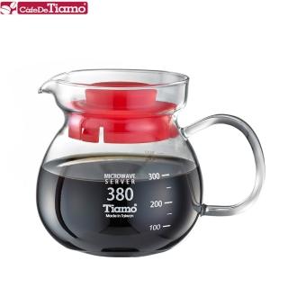 【Tiamo】玻璃壺玻璃把手380cc-紅色(HG2201R)