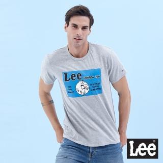 【Lee 官方旗艦】男裝 短袖T恤 / COWBOY 極簡灰 標準版型 / 101+ 系列(LL2001419CG)