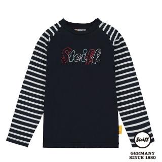 【STEIFF】熊頭童裝 條紋棒球風長袖T恤(長袖上衣)