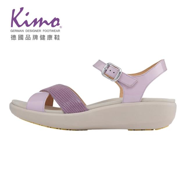 【Kimo】輕量彈力交叉繫帶涼鞋(粉嫩紫KBJSF087219)
