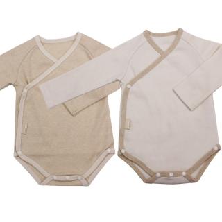 【Natures Purest】天然純綿-兩件裝長袖和尚袍(0-12M)