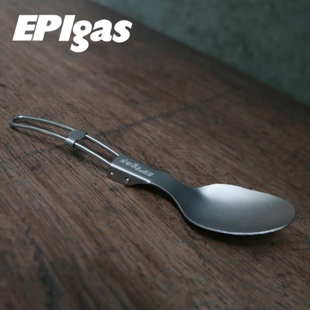 【EPIgas】鈦摺疊湯匙 T-8403(湯匙、鈦金屬、輕量化、登山露營)