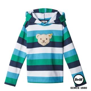 【STEIFF】熊熊連帽條紋T袖衫(長袖上衣)
