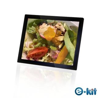 【e-Kit 逸奇】15吋玻璃耐磨鏡面經典數位相框電子相冊(DF-V806_BK)