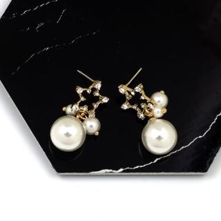 【HaNA 梨花】無耳洞/耳針款韓國滿天星大小珍珠耳環