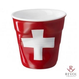 【REVOL】法國 REVOL FRO 瑞士國旗 陶瓷皺折杯 80cc