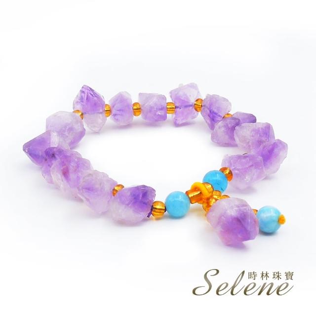 【Selene】紫水晶原礦造型手鍊