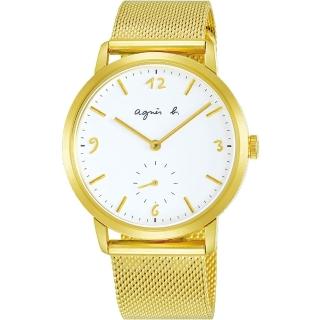【agnes b.】法式獨立優雅米蘭帶手錶43mm(BN4008X1)