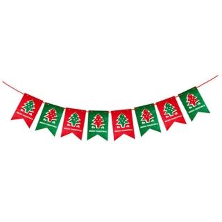 【BLS】聖誕毛氈布裝飾吊旗-鏤空樹/八面(節慶派對/裝飾佈置/吊旗)