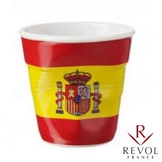 【REVOL】法國 REVOL FRO 西班牙國旗 陶瓷皺折杯 80cc