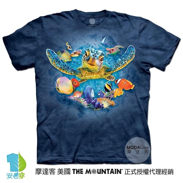 【摩達客】美國進口The Mountain  海底總動員大海龜 兒童版純棉環保藝術中性短袖T恤(現貨)