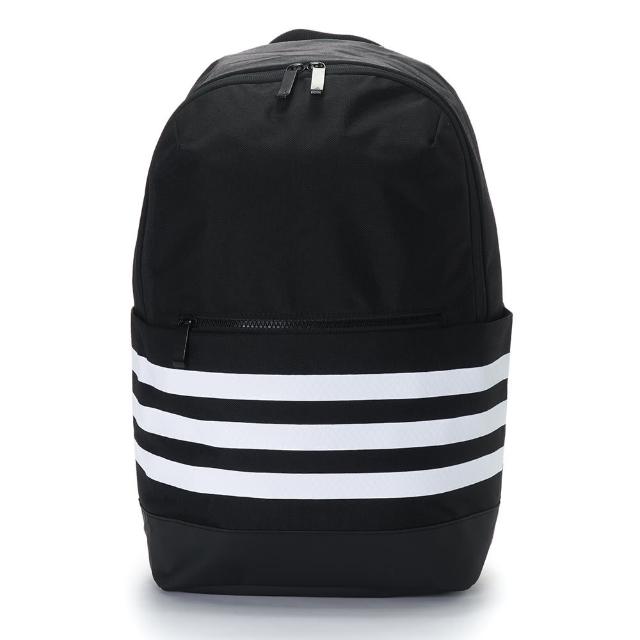 【adidas 愛迪達】CL 3S 背包 後背包 基本款 三線LOGO 黑白(EI6327)