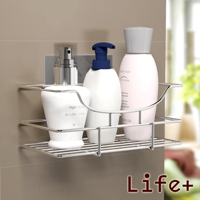 【Life+】環保無痕魔力貼掛勾-瓶罐收納架/衛浴置物架(瀝水架 廚房收納架)