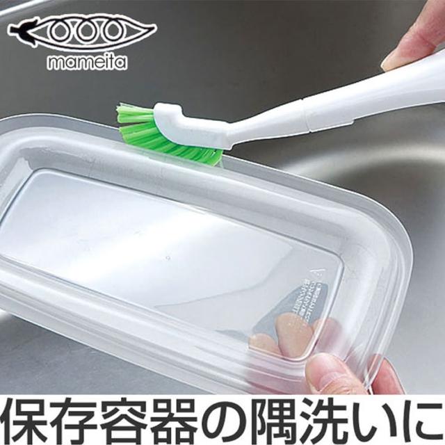 【日本MAMEITA】可立式保鮮盒蓋溝槽清潔刷