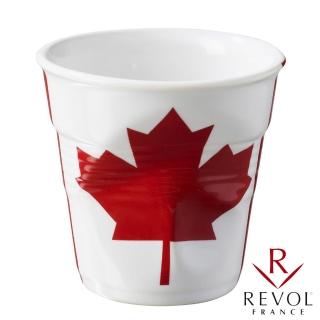 法國 REVOL FRO 加拿大國旗 陶瓷皺折杯 80cc