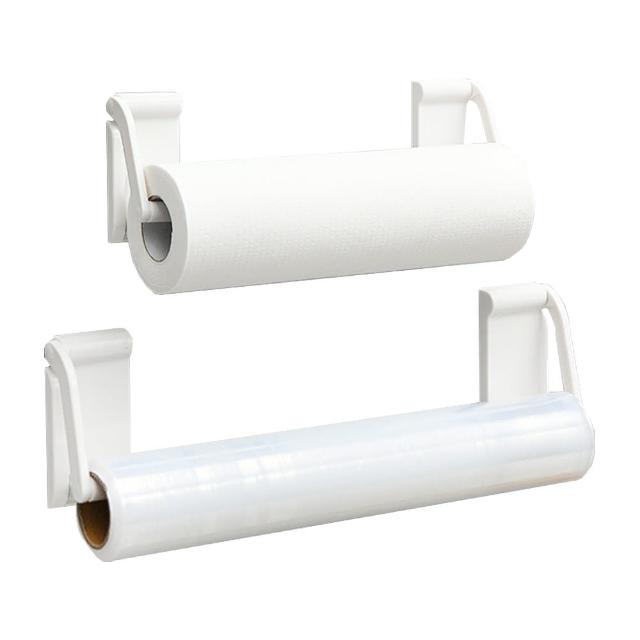 【YOLE 悠樂居】日本可調式磁鐵保鮮膜捲筒紙巾架(3組)