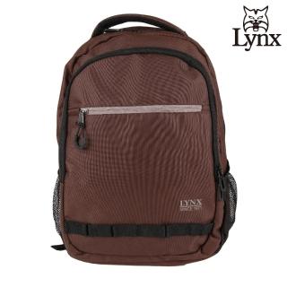 【Lynx】美國山貓運動休閒多隔層機能後背包(咖啡色)