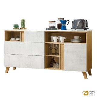 【WAKUHOME 瓦酷家具】JOYE清水模風格5.3尺石面餐櫃
