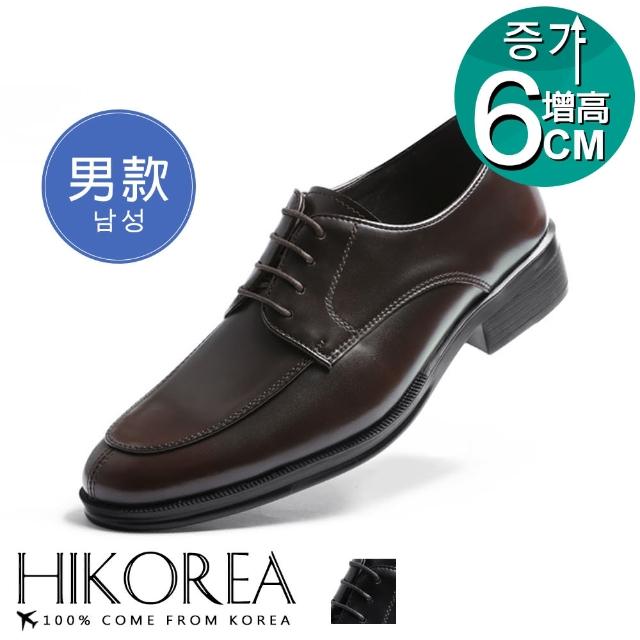 【HIKOREA】韓國空運。歐爸增高6cm質感皮革拼接紳士皮鞋 正裝 厚底 男皮鞋(73-426共2色/現貨+預購)