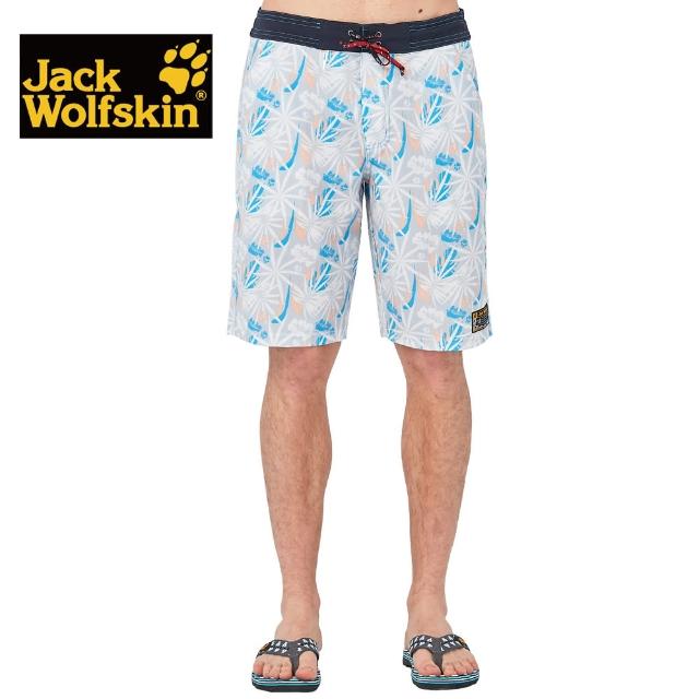 【Jack wolfskin 飛狼】男 彈性抗UV海灘褲(淺灰)
