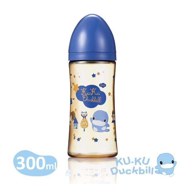 【KU.KU. 酷咕鴨】星燦PPSU寬口奶瓶300ml(藍奇星空/紫幻銀河)