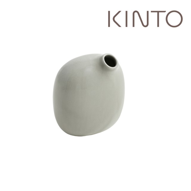 【Kinto】SACCO陶瓷造型花瓶180ml-灰