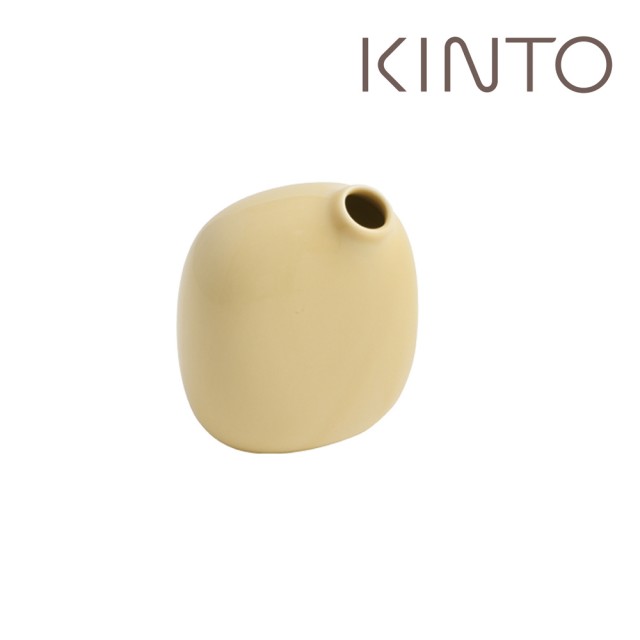 【Kinto】SACCO陶瓷造型花瓶180ml-黃