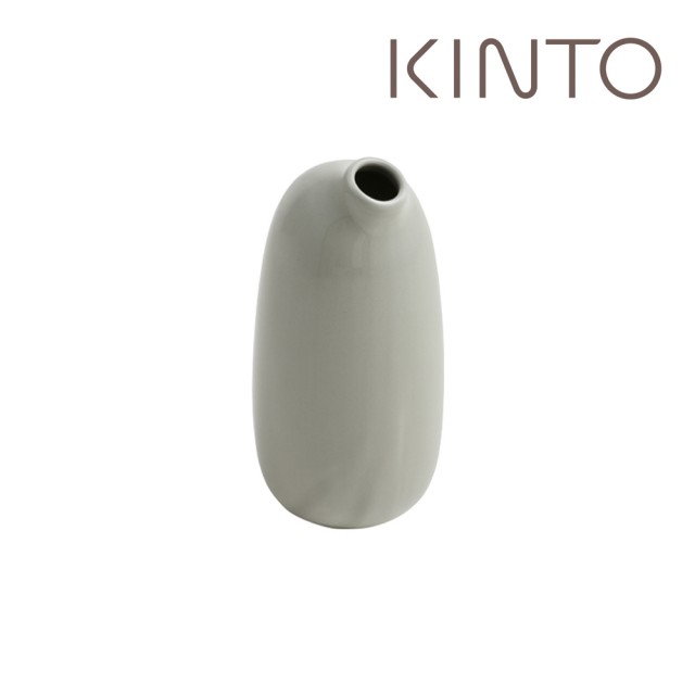 【Kinto】SACCO陶瓷造型花瓶260ml-灰