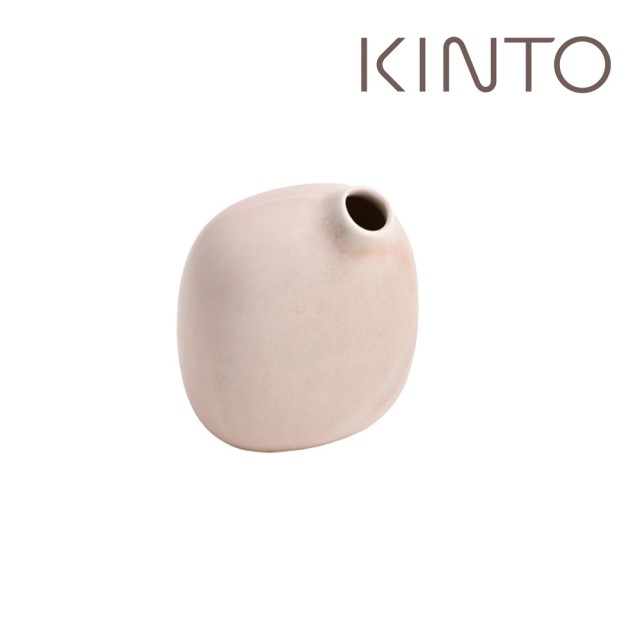 【Kinto】SACCO陶瓷造型花瓶180ml-粉