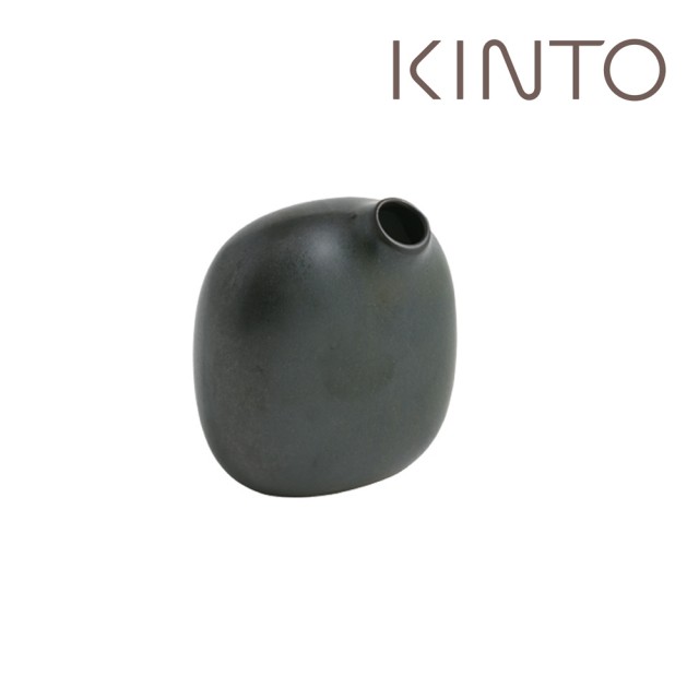【Kinto】SACCO陶瓷造型花瓶180ml-黑