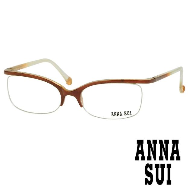 【ANNA SUI 安娜蘇】魔幻漸層立體精雕造型平光眼鏡(金  AS03403)