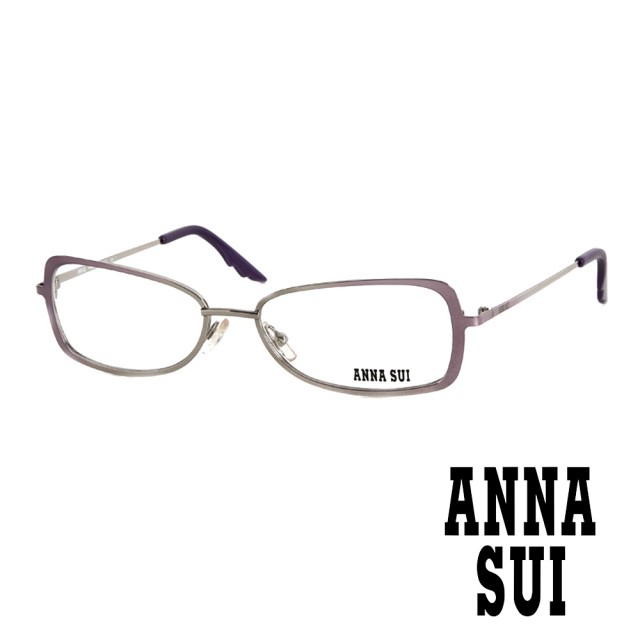 【ANNA SUI 安娜蘇】時尚經典漸層造型平光眼鏡(紫 AS04102)