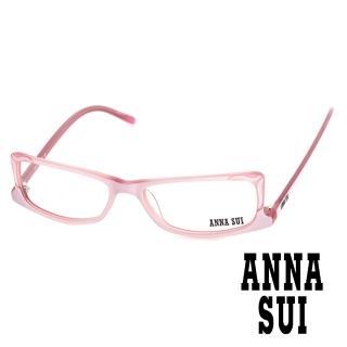 【ANNA SUI 安娜蘇】魔幻貓耳造型平光眼鏡(藕 AS10304)