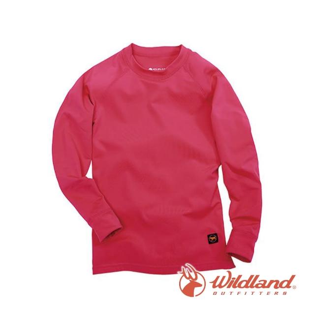 【Wildland 荒野】兒童 遠紅外線彈性內衣-玫瑰紅 W2680-20(內衣/彈性內衣/保暖內衣)