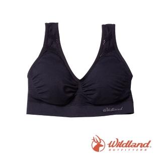 【Wildland 荒野】女 彈性零壓力抗菌背心內衣-黑色 W3655-54(內衣/彈性內衣/背心內衣)