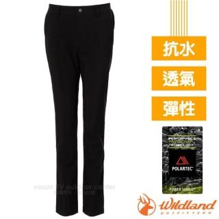 【Wildland 荒野】女新款 POLARTEC 超強極輕耐磨超潑水多功能長褲(P2301 黑 V)
