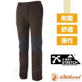【Wildland 荒野】男新款 RE 四向高彈性耐磨透氣輕保暖機能長褲(0A52362 深卡其 V)