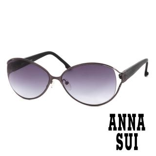 【ANNA SUI 安娜蘇】復古時尚金屬雕刻造型太陽眼鏡(黑 AS64701)
