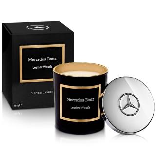 【Mercedes-Benz 賓士】木質與皮革頂級居家香氛工藝蠟燭180g(專櫃公司貨)