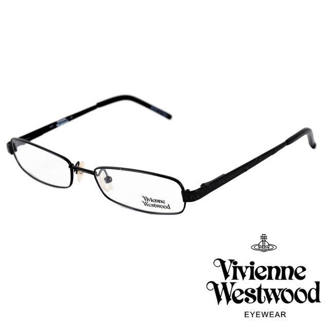 【Vivienne Westwood】英國精品時尚黑光學眼鏡(黑 VW086_01)