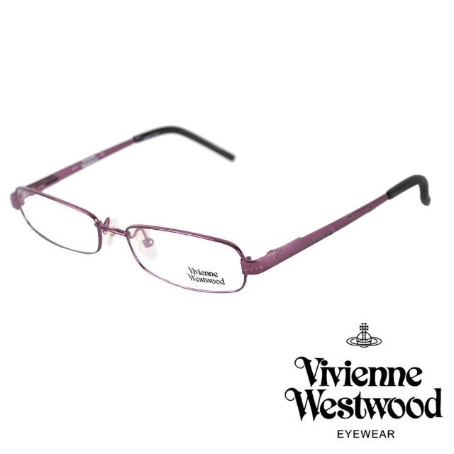 【Vivienne Westwood】英國精品時尚紫光學眼鏡(紫 VW086_04)