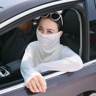 【89 zone】日系純色透氣薄款防紫外線 防曬圍巾 圍巾 披肩(白)