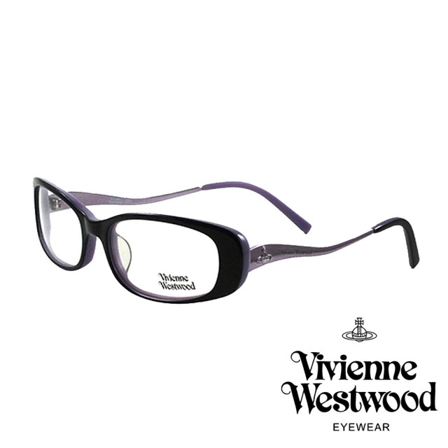 【Vivienne Westwood】英倫龐克風光學鏡框(黑/紫 VW096_03)