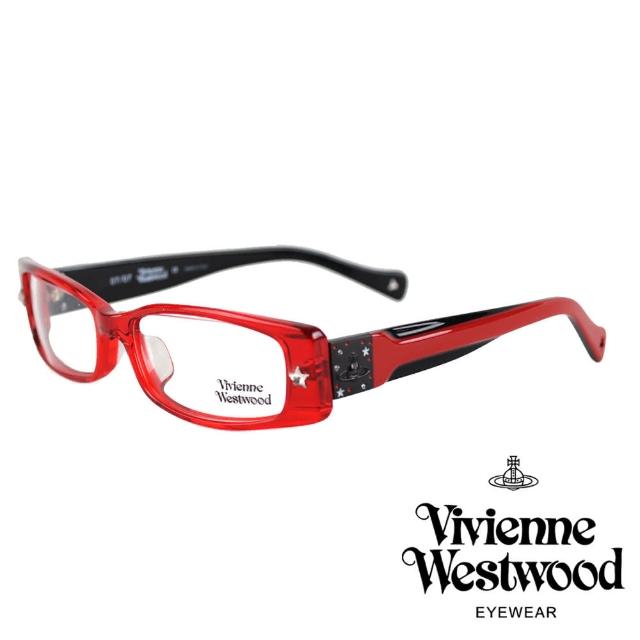 【Vivienne Westwood】英倫龐克風光學鏡框(紅/黑 VW128_03)
