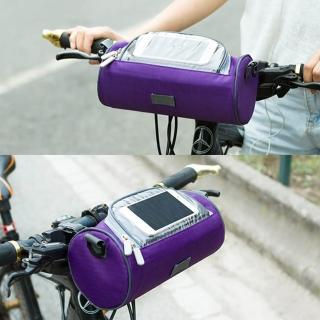 【E.City】可斜揹多功能自行車手機觸控圓筒包(可斜揹 可裝於自行車上)