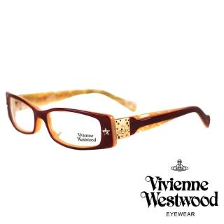 【Vivienne Westwood】英倫龐克風光學鏡框(橙/紅 VW128_04)