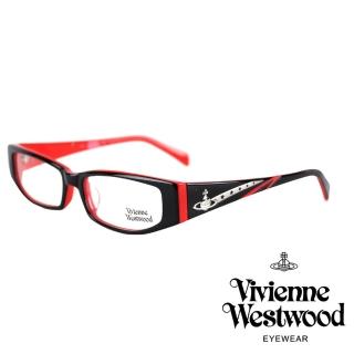 【Vivienne Westwood】時尚英倫龐克風光學眼鏡(黑/紅 VW135_01)